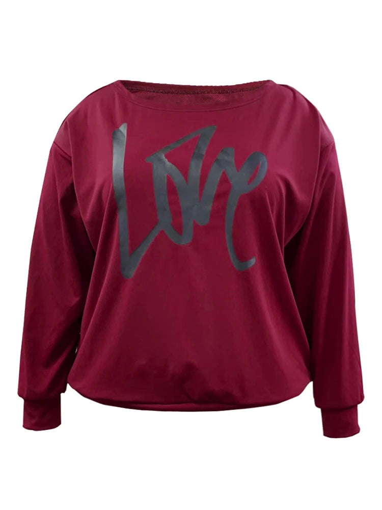 Love Letter Print Pullover