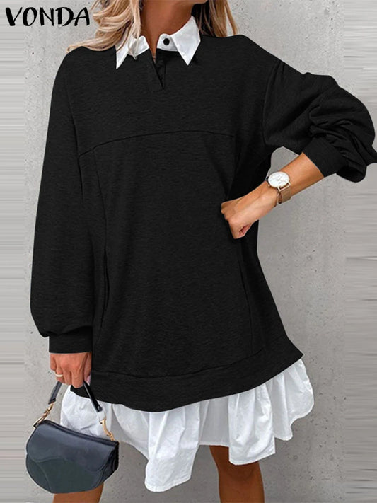 Patchwork Casual Sweatshirt